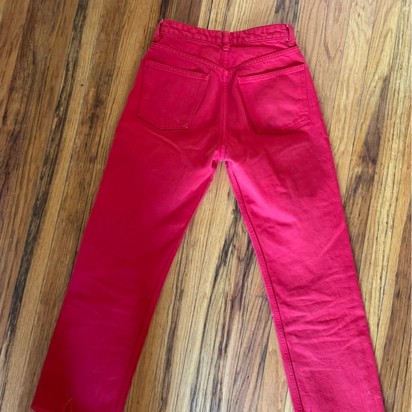Zara red straight jeans - Picture 4 of 4